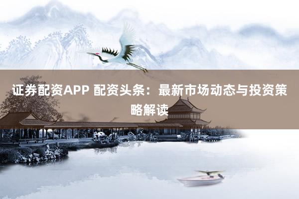 证券配资APP 配资头条：最新市场动态与投资策略解读
