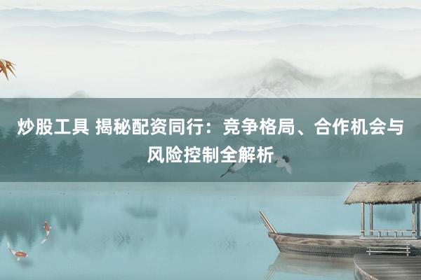 炒股工具 揭秘配资同行：竞争格局、合作机会与风险控制全解析