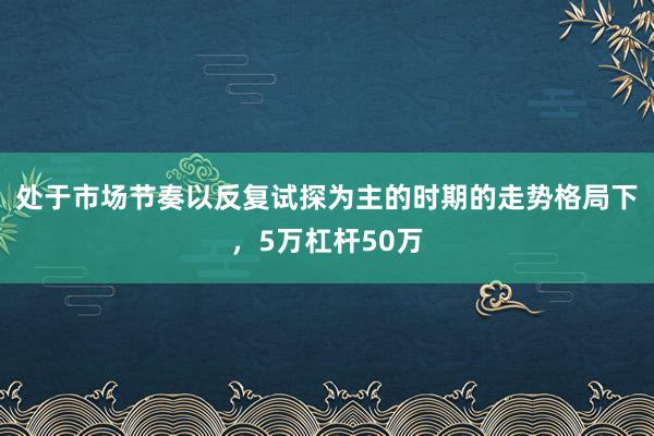 处于市场节奏以反复试探为主的时期的走势格局下,5万杠杆50万