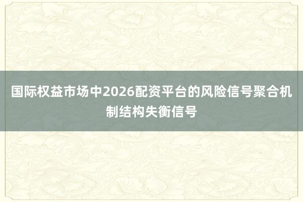 国际权益市场中2026配资平台的风险信号聚合机制结构失衡信号