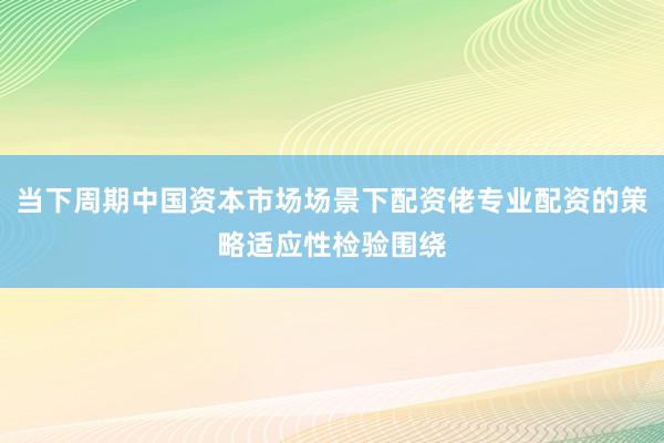 当下周期中国资本市场场景下配资佬专业配资的策略适应性检验围绕