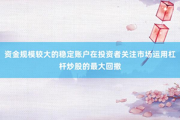 资金规模较大的稳定账户在投资者关注市场运用杠杆炒股的最大回撤