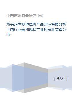 双头超声波塑焊机产品定位策略分析中国行业盈利现状产业投资收益率分析
